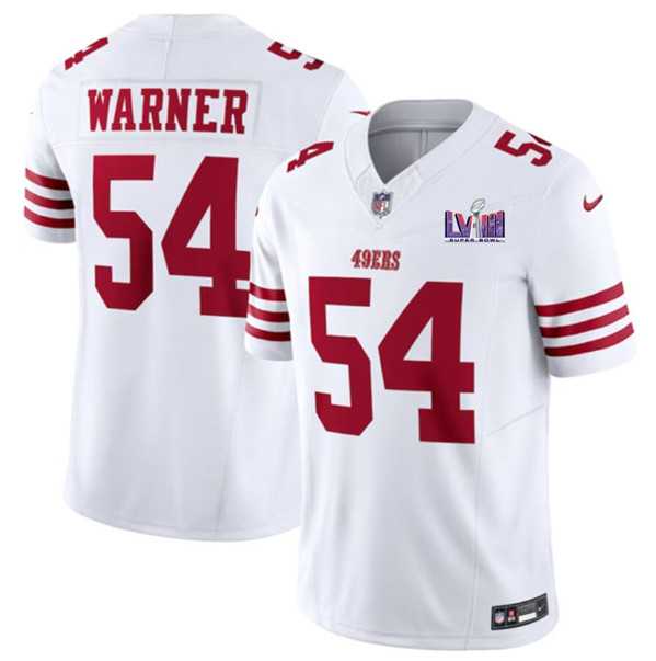 Men & Women & Youth San Francisco 49ers #54 Fred Warner White 2024 F.U.S.E. Super Bowl LVIII Patch Vapor Untouchable Limited Jersey,We sell and wholesale Men & Women & Youth San Francisco 49ers #54 Fred Warner White 2024 F.U.S.E. Super Bowl LVIII Patch Vapor Untouchable Limited Jersey on line form chian!
